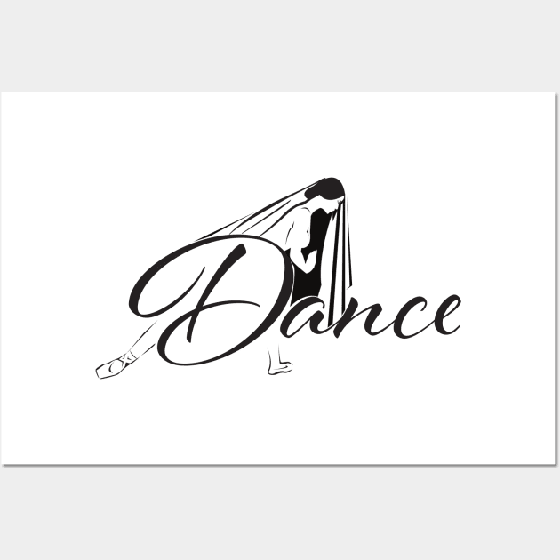 Dance - Giselle (black text) Wall Art by bengman